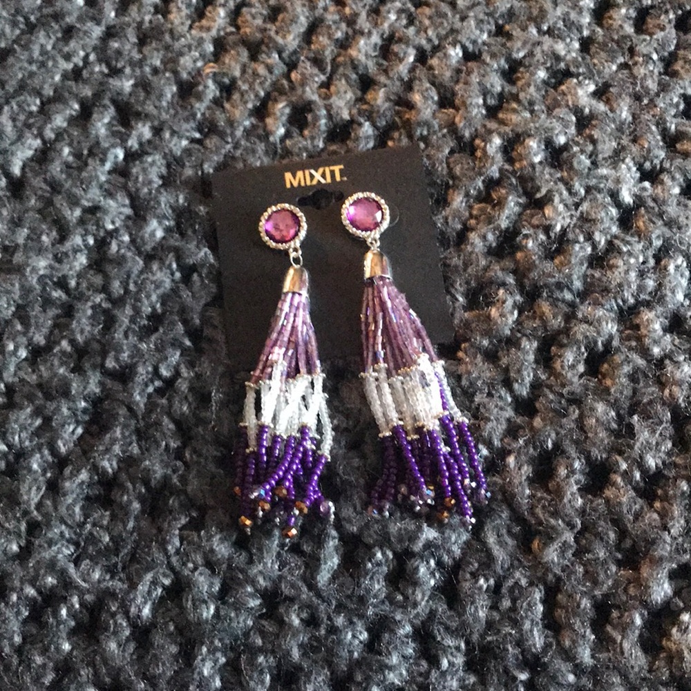 Purple Dangle Earrings